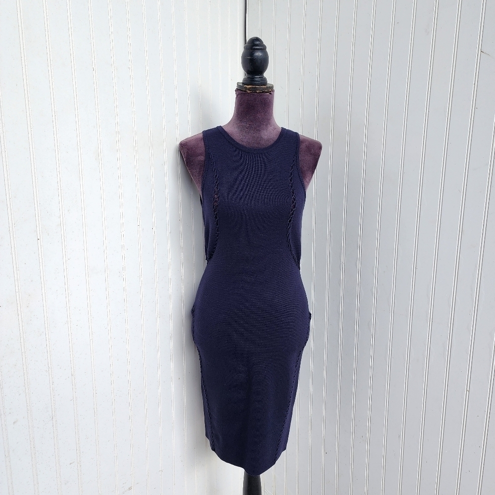 NWT Minnie Rose Luxury Knit Sweater Dress MSRP $215 Nylon Silk Cotton S